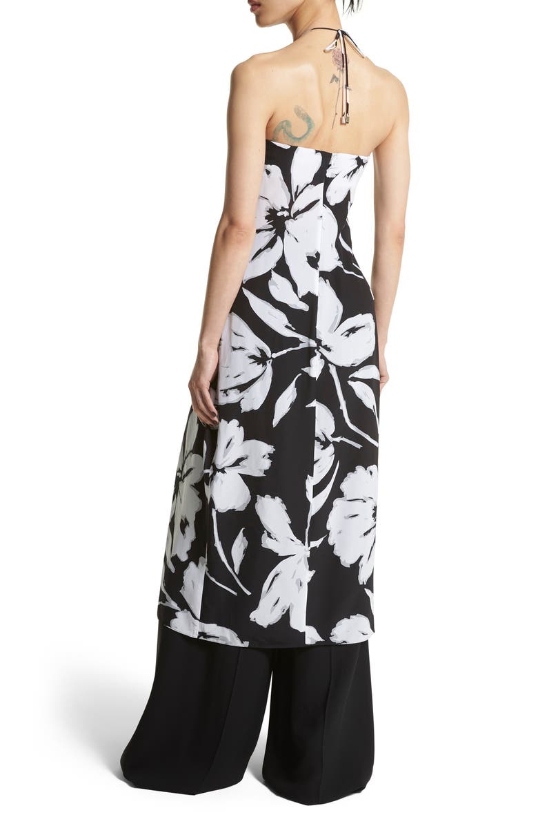 Michael Kors Collection Brushstroke Print Silk Crepe de Chine Dress, Alternate, color, 