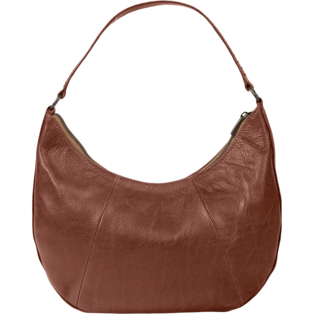 Deux Mains Saddle Shoulder Bag in Mahogany  product