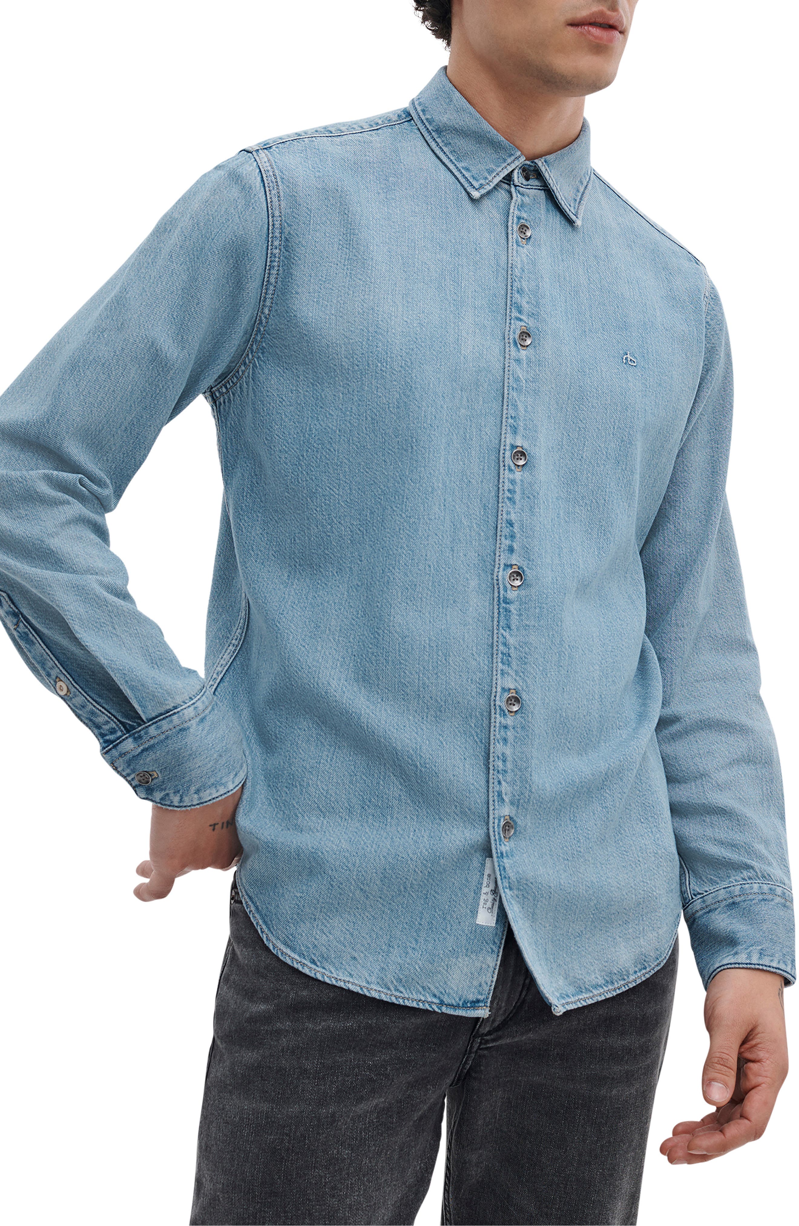 Tomlin Trim Fit Denim Button-Up Shirt