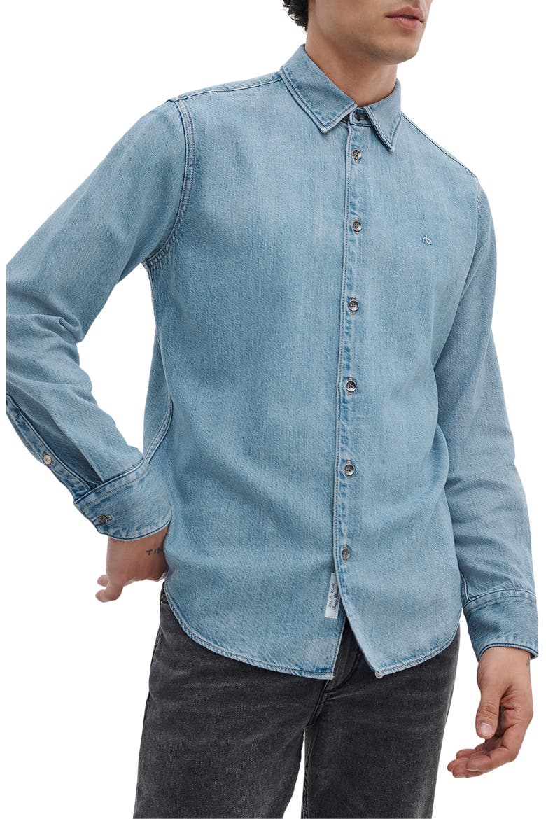 Tomlin Trim Fit Denim Button-Up Shirt, Main, color, CONRAD