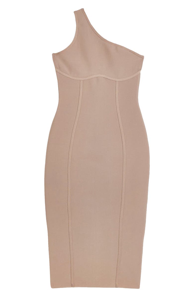 River Island One-Shoulder Bandage Dress, Alternate, color, 