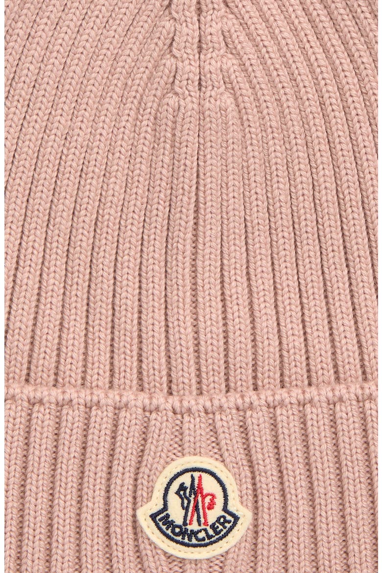 Rib Virgin Wool Beanie, Alternate, color, PINK