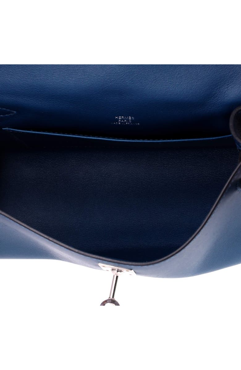Pre-Owned Hermes Kelly Pochette Swift, Alternate, color, Deep Blue
