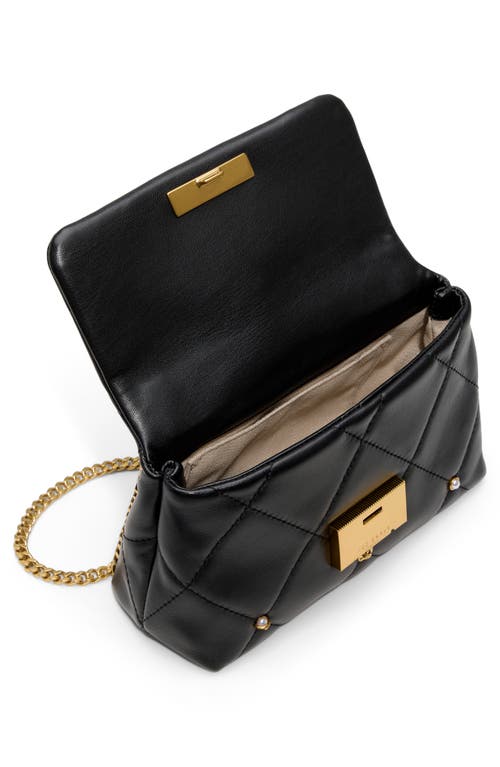 Ted Baker London Ginette Quilted Leather Convertible Crossbody Bag In Black