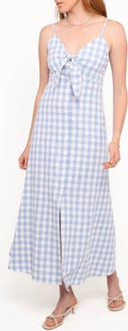 Petal & Pup Menora Gingham Check Midi Dress