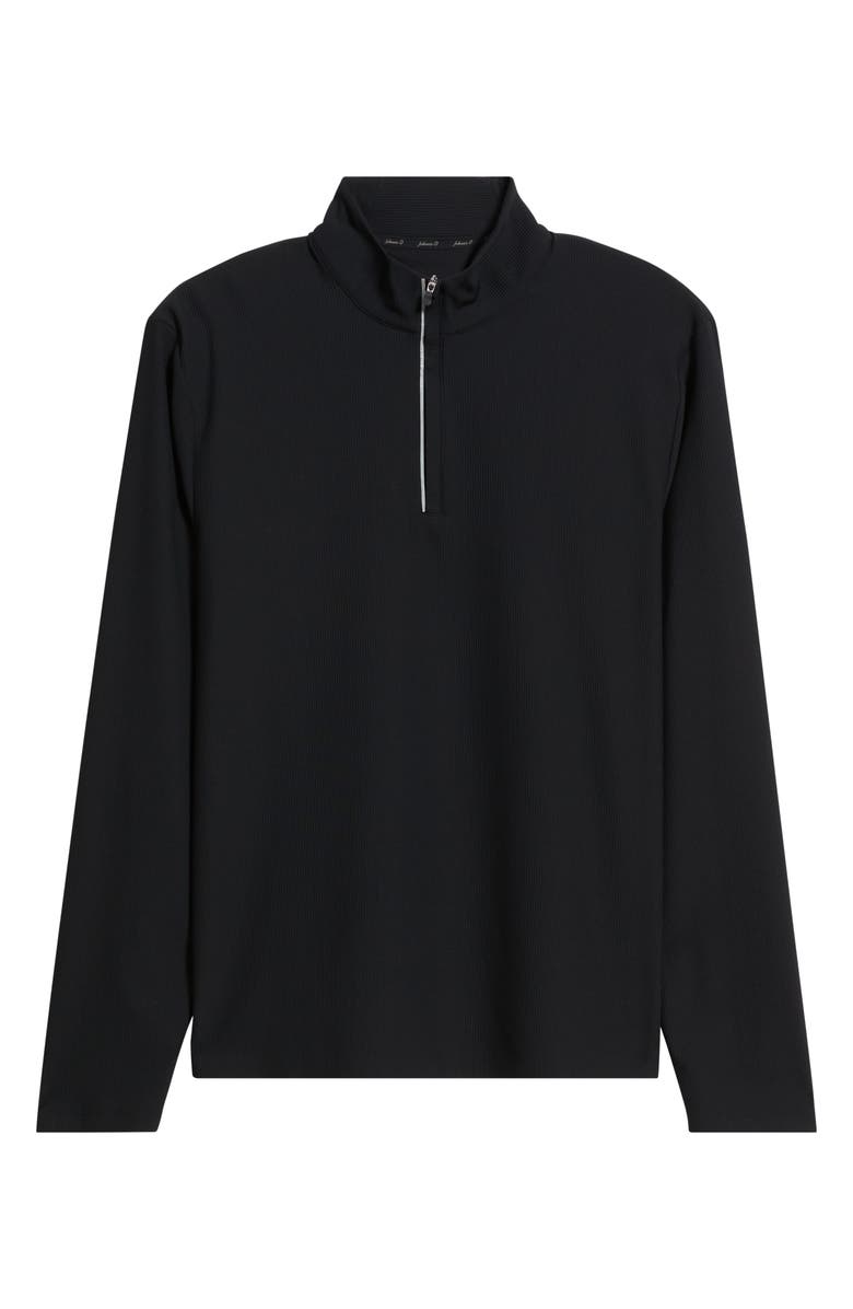 johnnie-O Hoppin Rib Quarter Zip, Alternate, color, Black