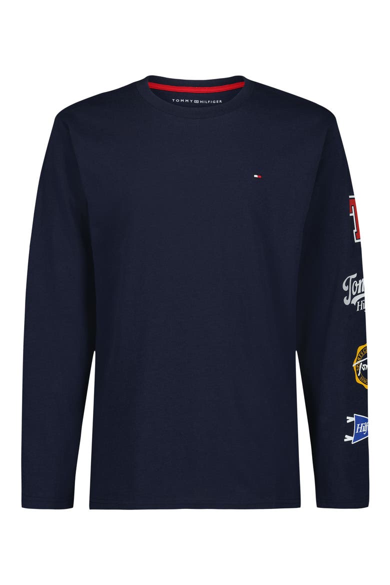 Kids' Collegiate Graphic Long Sleeve T-Shirt, Main, color, NAVY BLAZER