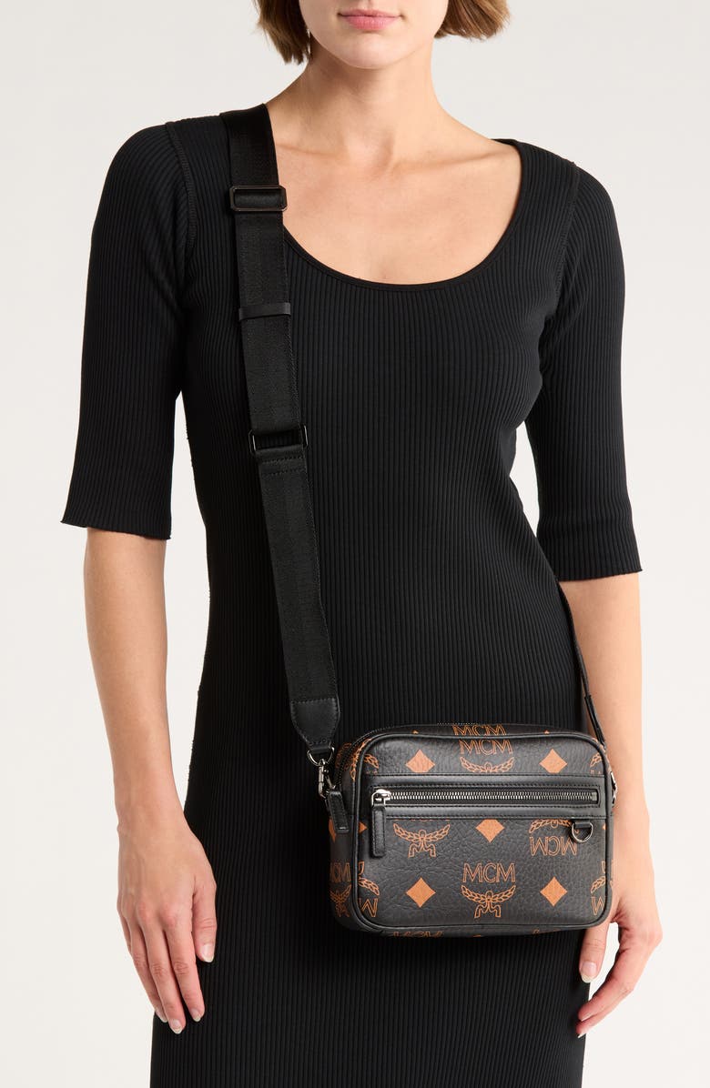 MCM Aren Crossbody Bag, Alternate, color, Black