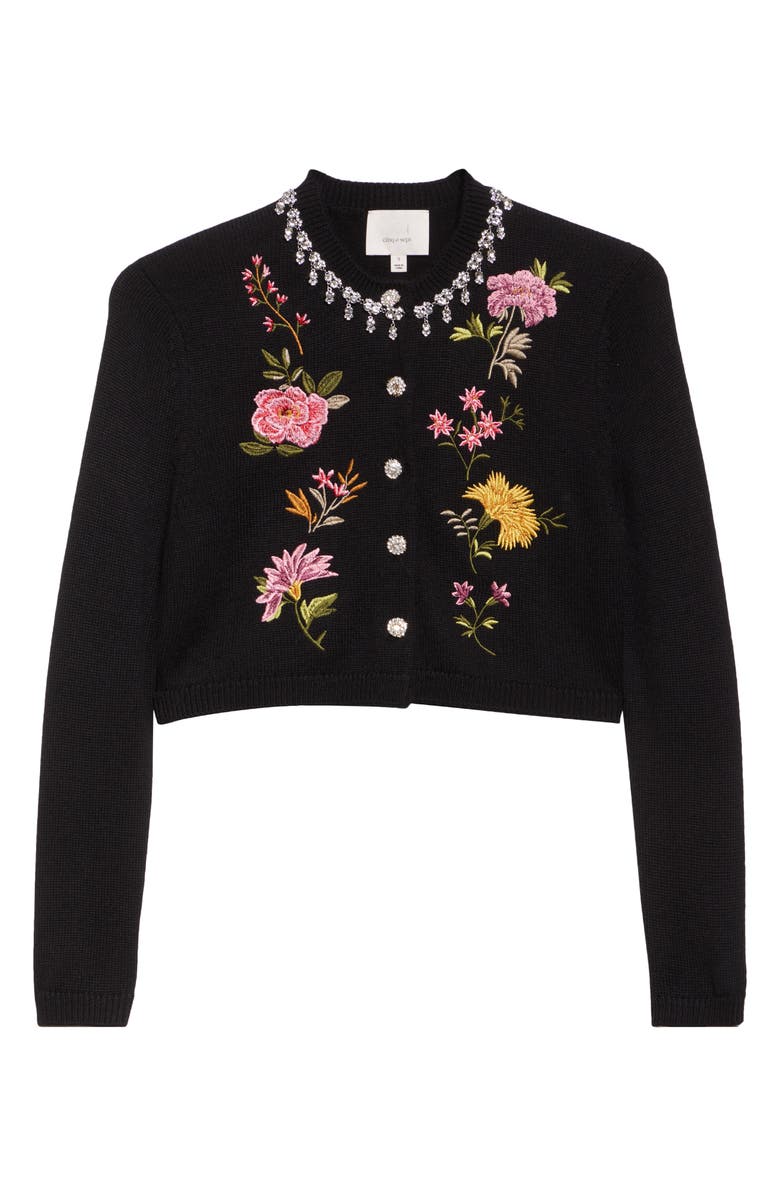 Cinq à Sept Isolde Floral Embroidery Cardigan, Alternate, color, 