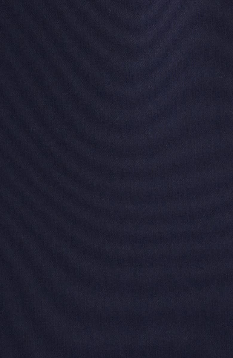 LIKELY Morgette Bow Back Mixed Media Mermaid Gown, Alternate, color, Navy