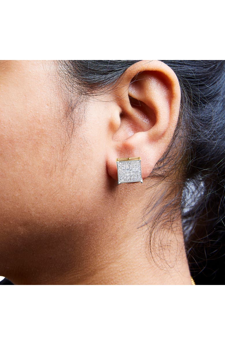 Haus of Brilliance 10K Yellow Gold 2 ct TDW Diamond Stud Earrings, Alternate, color, Yellow