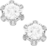 Mignonette 14k White Gold & Diamond Earrings