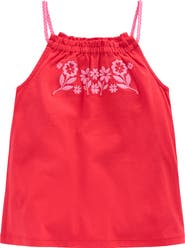 Mini Boden Kids' Embroidered Cotton Tank