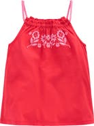 Mini Boden Kids' Embroidered Cotton Tank