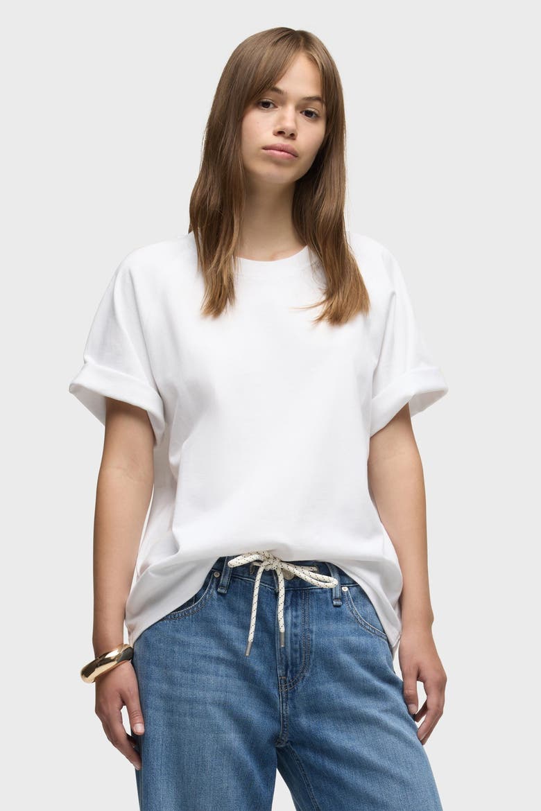 Oversized Raglan Tee, Main, color, WHITE