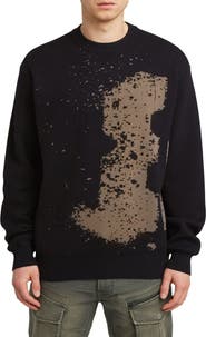 G-STAR Sprayed 89 Relaxed Organic Cotton Crewneck Sweater