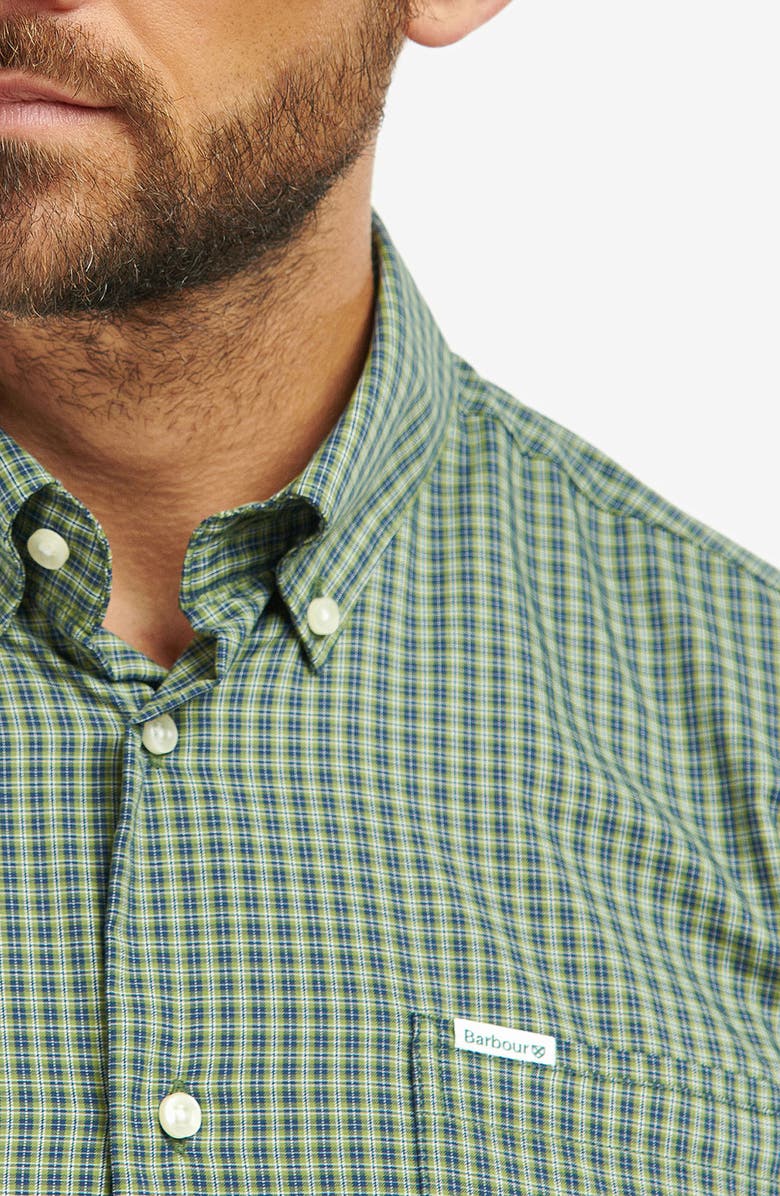 Barbour Grove Performance Long Sleeve Button-Down Shirt, Alternate, color, Olive