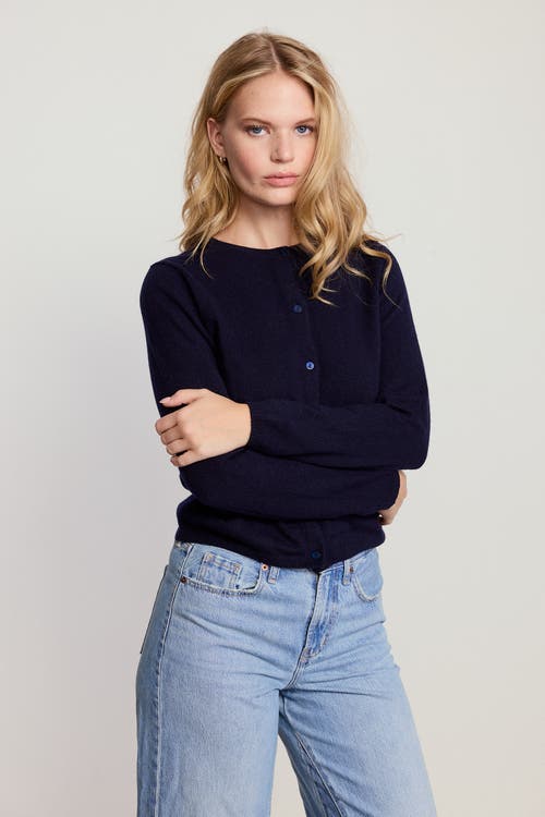 The Shirt By Rochelle Behrens The Cashmere Crew Sweater In Blue