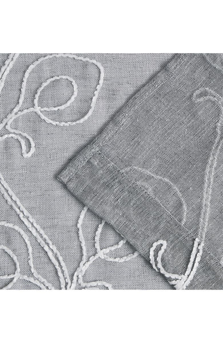 DAINTY HOME Stella Set of 2 Sheer Panel Curtains, Alternate, color, Silver