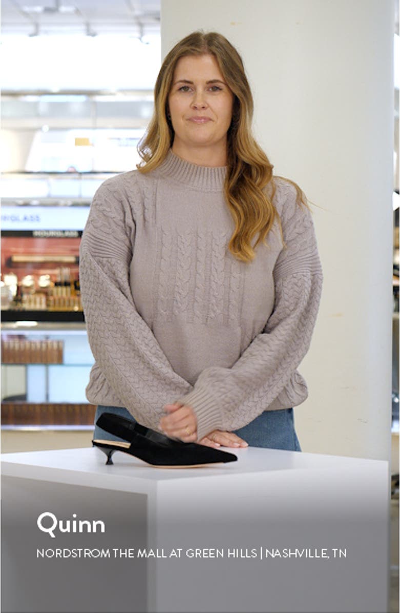 Lenor Slingback Pointed Toe Kitten Heel Pump, sales video thumbnail