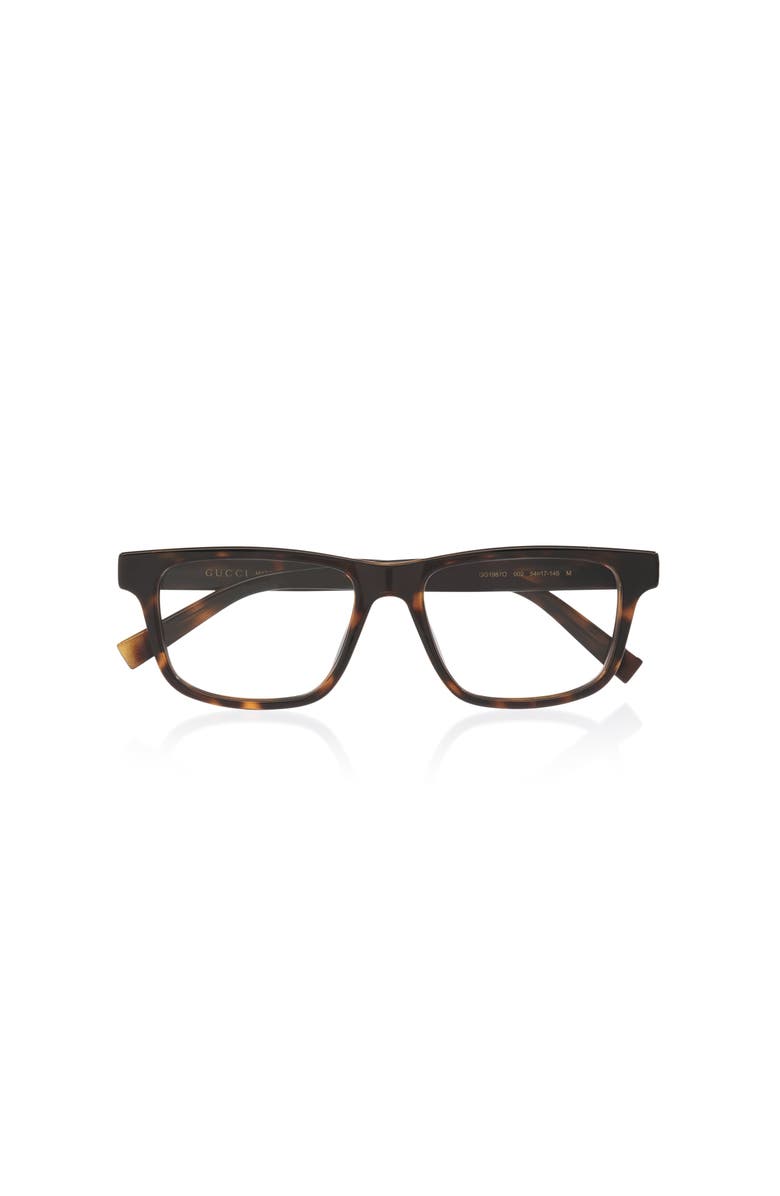 Gucci 54mm Rectangle optical glasses, Alternate, color, Tortoise