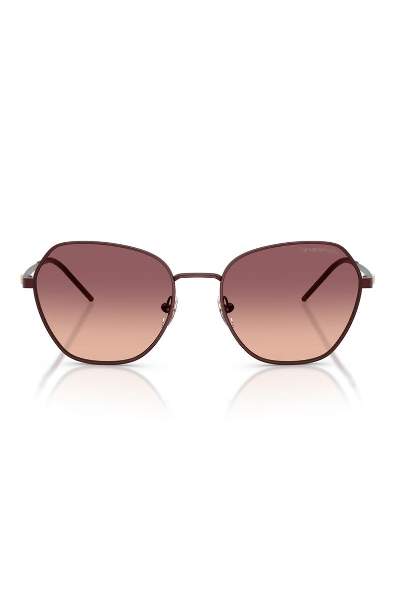 55mm Irregular Sunglasses, Main, color, BORDEAUX / PINK VIOLET