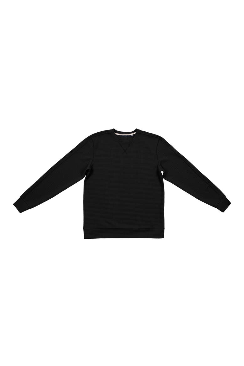 Textured Jacquard Crewneck T-Shirt, Main, color, BLACK