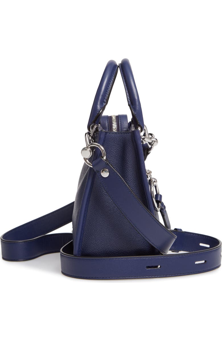 Rebecca Minkoff Micro Bedford Leather Satchel, Alternate, color, Twilight