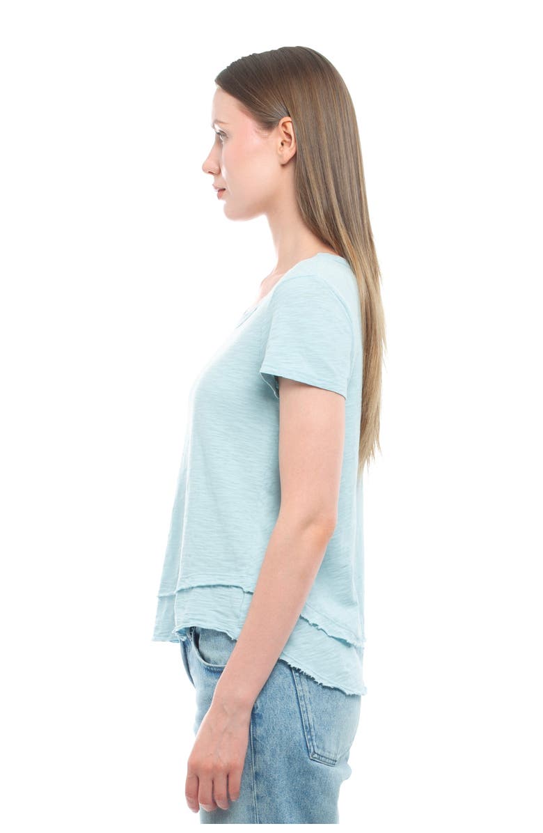 WILT Clothing Short Sleeve Mock Layer Tee, Alternate, color, Black