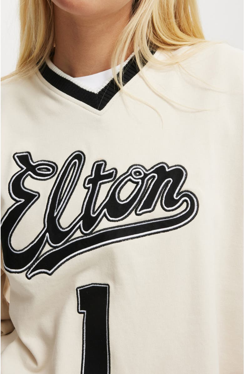 Cotton On Elton John  V Neck Sweatshirt, Alternate, color, 