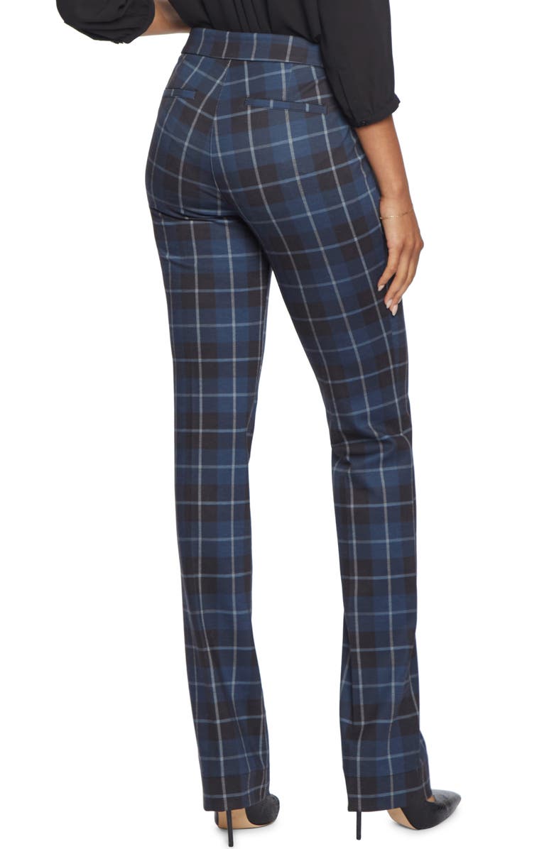 NYDJ Plaid Slim Ponte Trousers, Alternate, color, 