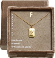Chelsea28 Pav9 Initial Tag Necklace