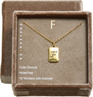 Chelsea28 Gift Boxed Pavé Initial Tag Necklace