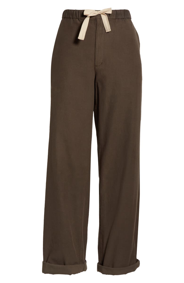 Eileen Fisher Organic Cotton Wide Leg Pants, Main, color, 