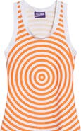 Jean Paul Gaultier Spiral Print Jersey Tank
