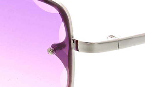 Bcbgmaxazria 52mm Beveled Square Sunglasses In Silver