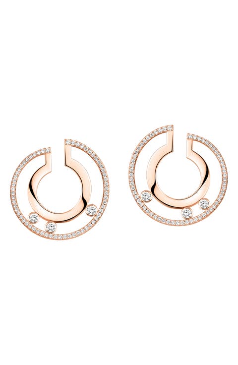 Move Romane 18K Gold & Diamond Hoop Earrings
