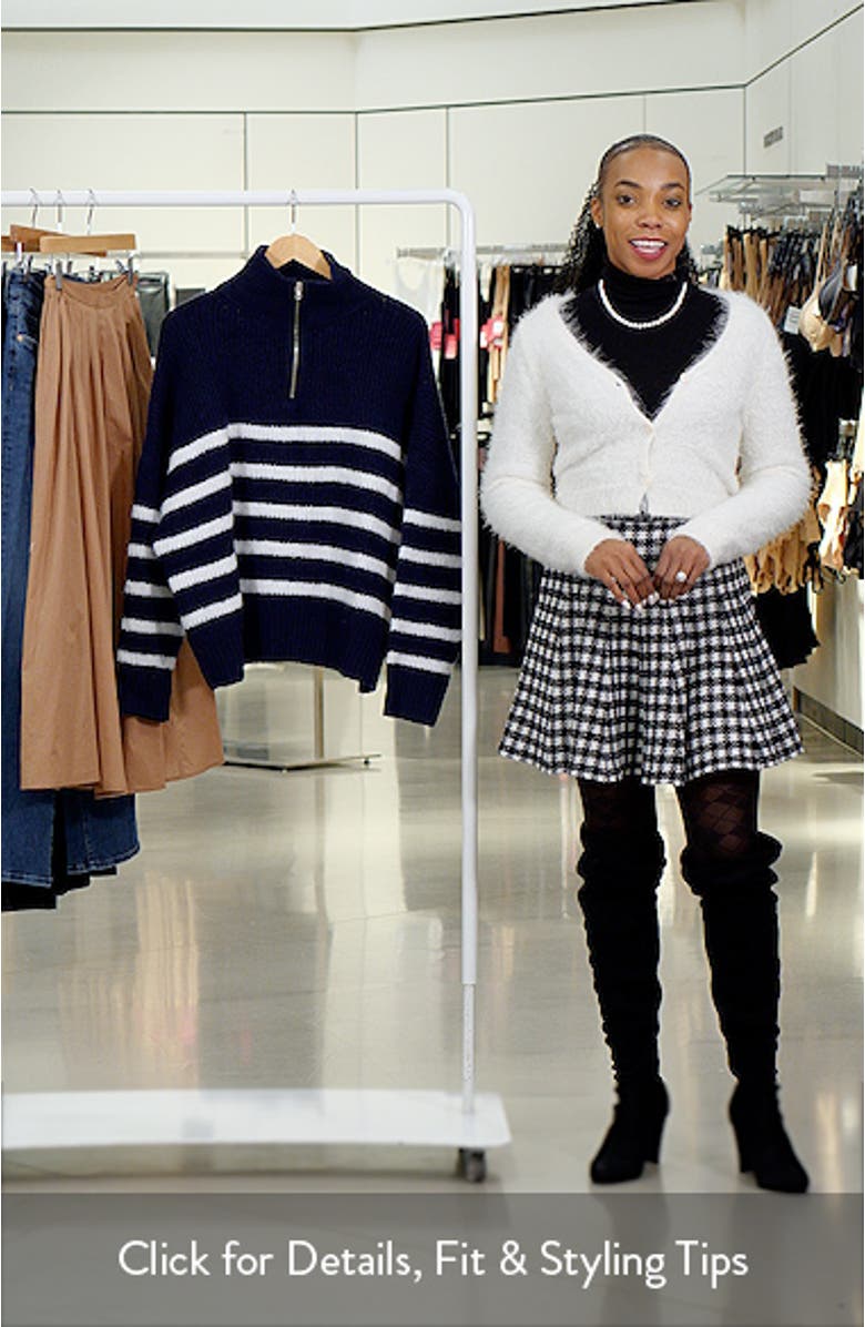 Miranda Stripe Quarter Zip Sweater, sales video thumbnail