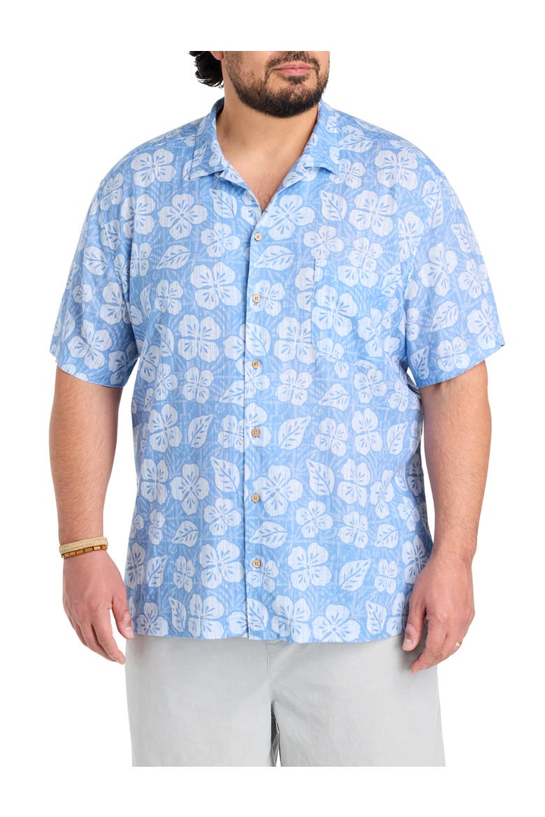 Big & Tall Hawaiian Punch Sport Shirt, Main, color, FLORAL COASTLINE