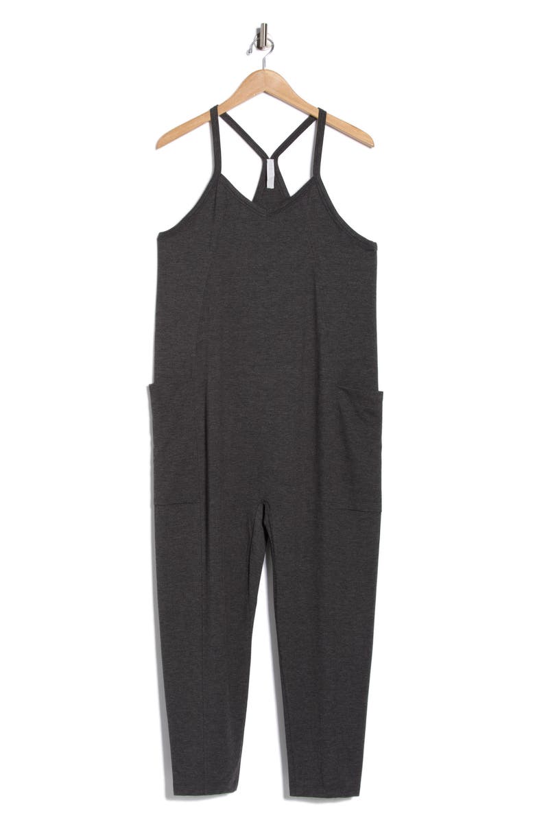 Z by Zella Change of Heart Jumpsuit, Alternate, color, Black Heather