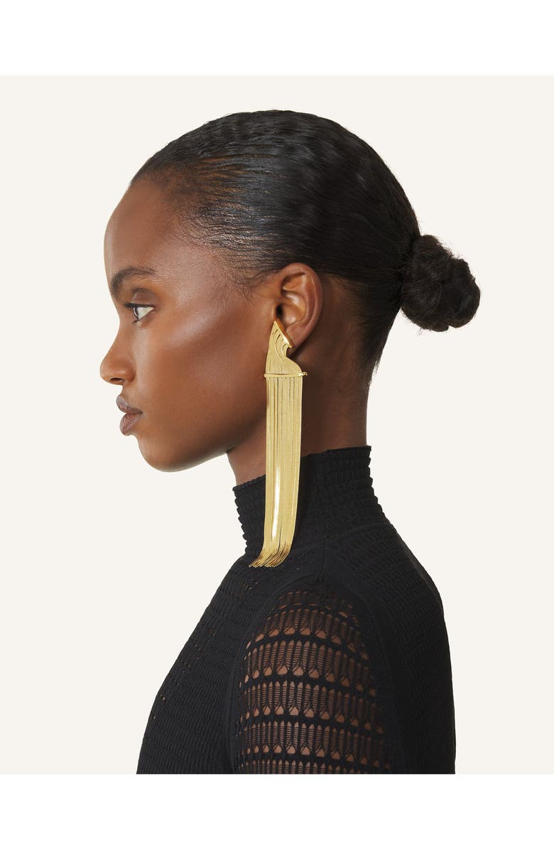 Lanvin Chain Earrings, Alternate, color, Gold