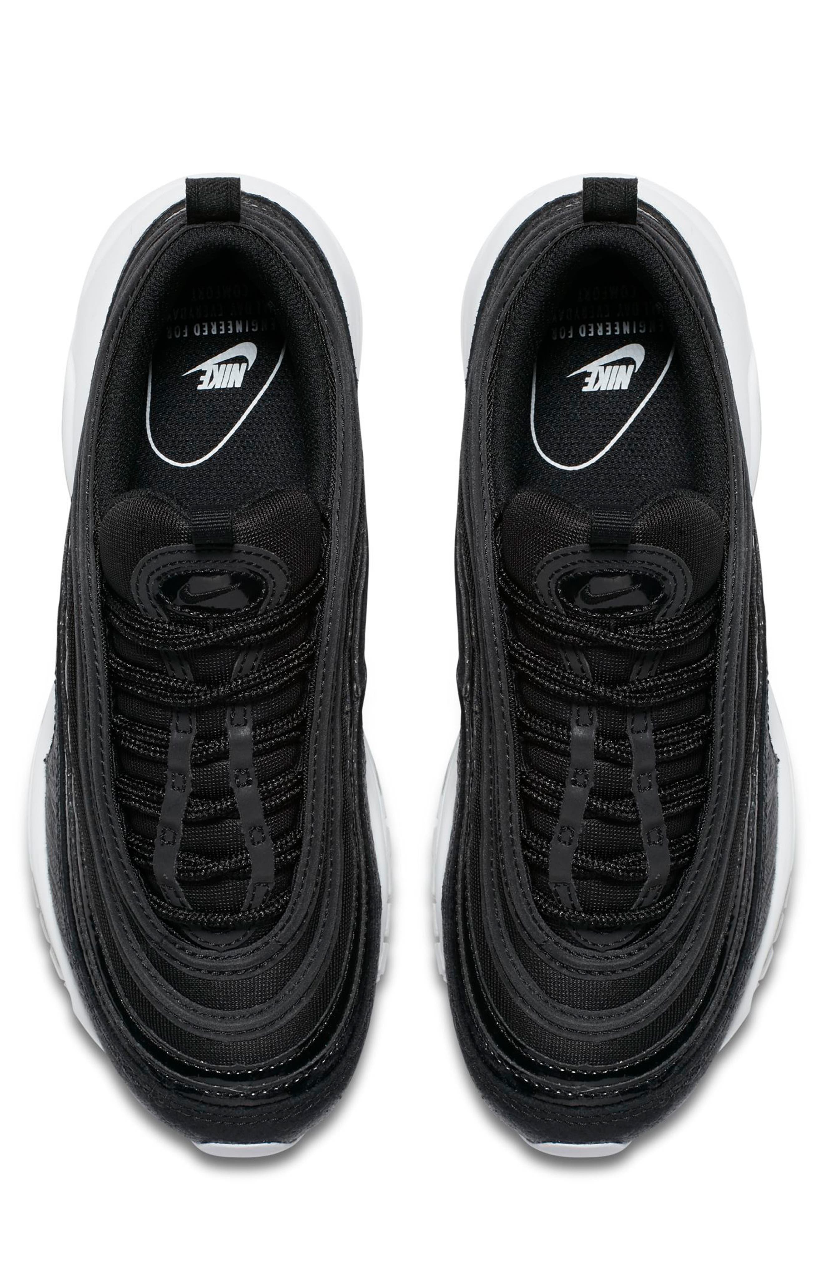 Air Max 97 Premium Sneaker, Alternate, color, BLACK/ BLACK/ WHITE