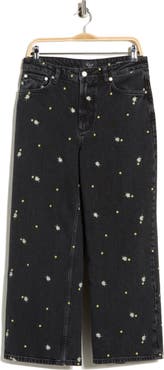 Rails Getty Embroidered Crop Wide Leg Jeans
