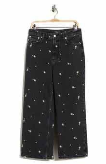 Rails Getty Embroidered Crop Wide Leg Jeans