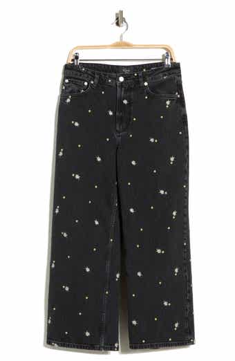 Rails Getty Embroidered Crop Wide Leg Jeans
