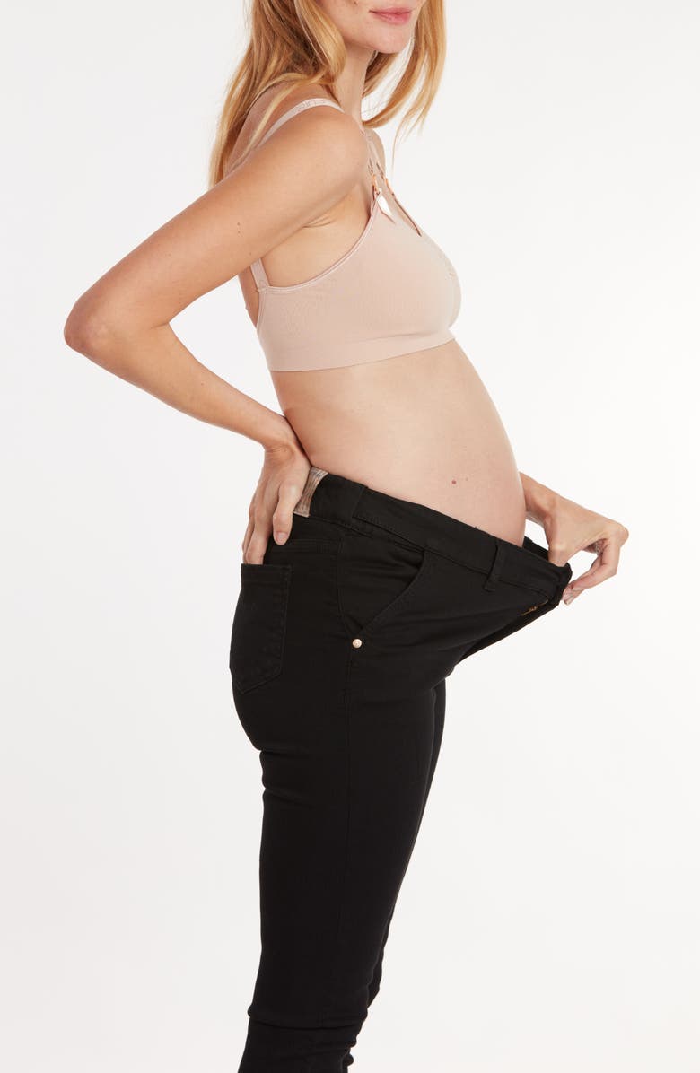 Cache Coeur Sharon Maternity and postpartum denim, Alternate, color, Black