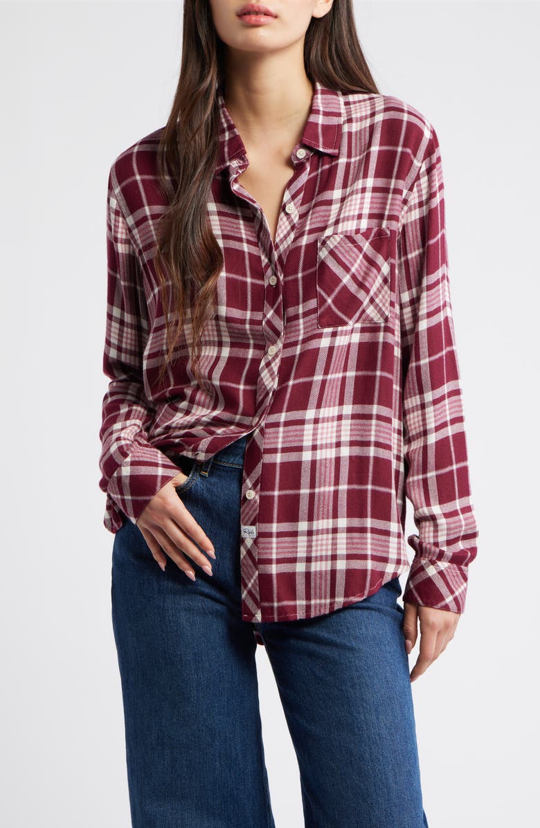 Rails Hunter Plaid Button-Up Shirt, Main, color, Winterberry