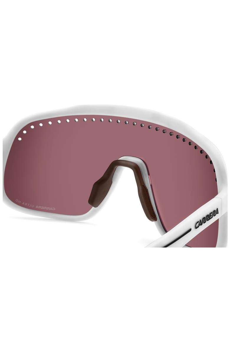 C Sport 99mm Mask Shield Sunglasses, Alternate, color, MATTE WHITE/ BLUE ML HC