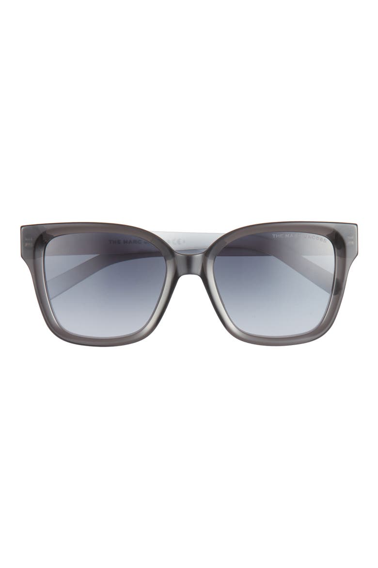 53mm Rectangle Sunglasses, Main, color, GREY BLACK