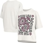 PRESSBOX Women's Pressbox  White Texas A&M Aggies Elena Oversized Slub T-Shirt